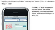 A page layout in iPhone using media queries